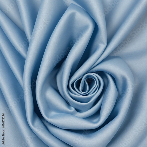 Whispers in Silk: Soft durk blue Folds. AI generated