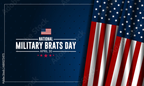 National Military Brats Day Background Vector Illustration