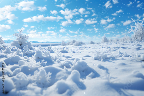 Wallpaper Mural Snowflakes delicately falling, covering the ground in a pristine blanket of white. Concept of a serene winter landscape. Generative Ai. Torontodigital.ca