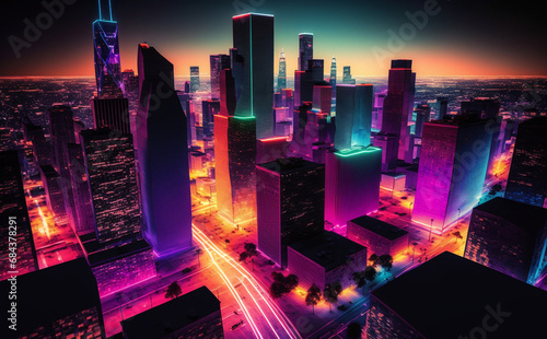 Futuristic Houston, Texas, Cityscape Skyscraper, city skyline