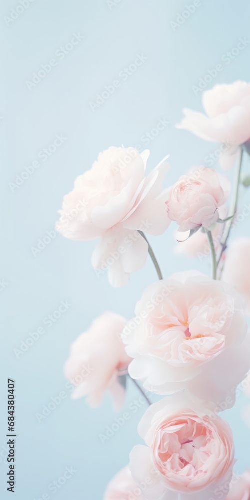 Flowers roses soft pastel color background. Beautiful composition. Valentine's Day, Easter, Birthday, Happy Women's Day, Mother's Day. Holiday poster and banner Flowers roses soft pastel color background. Beautiful composition. Valentine's Day, Easter, Birthday, Happy Women's Day, Mother's Day. Holiday poster and banner