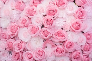 Flowers roses soft pastel color background. Beautiful composition. Valentine's Day, Easter, Birthday, Happy Women's Day, Mother's Day. Holiday poster and banner