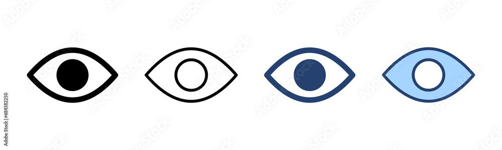 Eye icon vector. Eye sign and symbol. Look and Vision icon. Eye icon vector. Eye sign and symbol. Look and Vision icon.