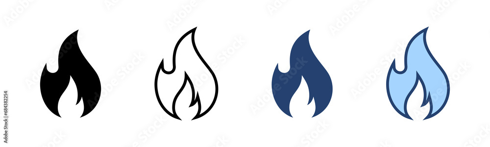 Fire icon vector. fire sign and symbol Fire icon vector. fire sign and symbol