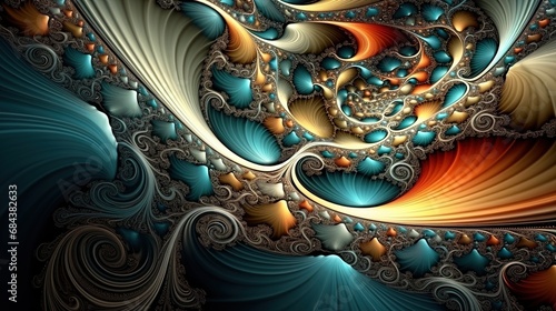 Fractal abstraction with a complex pattern