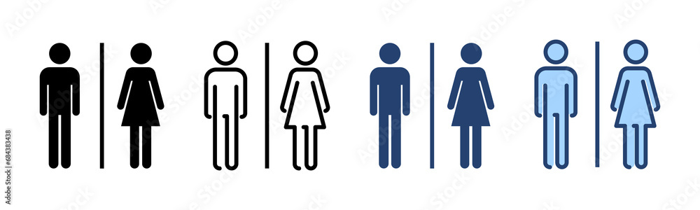 Toilet icon vector. Girls and boys restrooms sign and symbol. bathroom sign. wc, lavatory Toilet icon vector. Girls and boys restrooms sign and symbol. bathroom sign. wc, lavatory