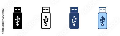 Usb icon vector. Flash disk sign and symbol. flash drive sign.