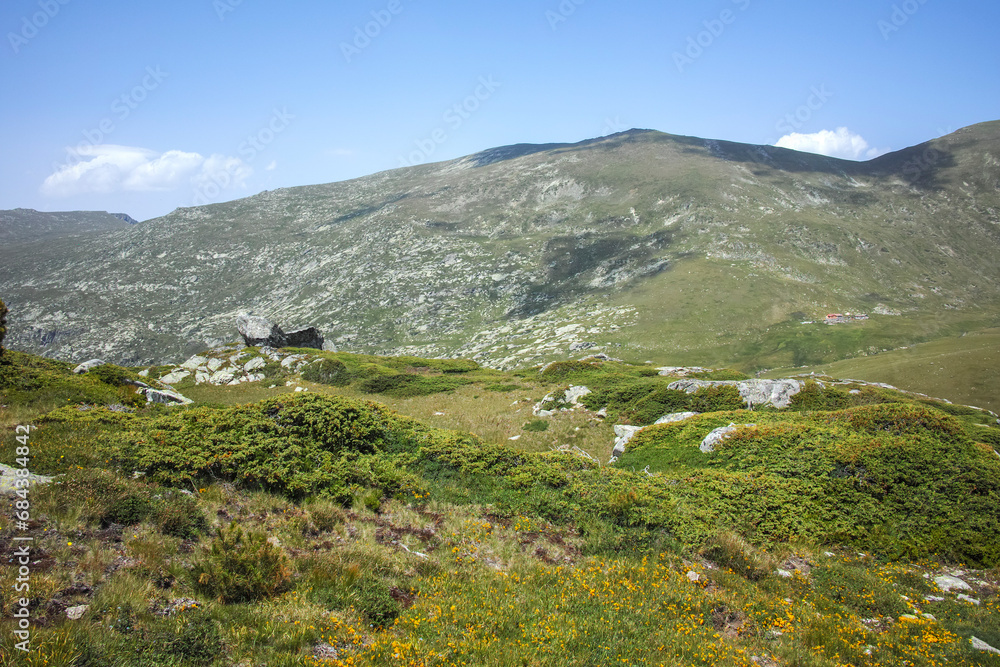 Landscape of Rila Mountain near Kalin peak, Bulgaria