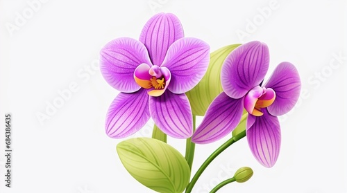 Colorful flowers with leaves floral Clipart, high quality resolution, beautiful flowers, 3d design.