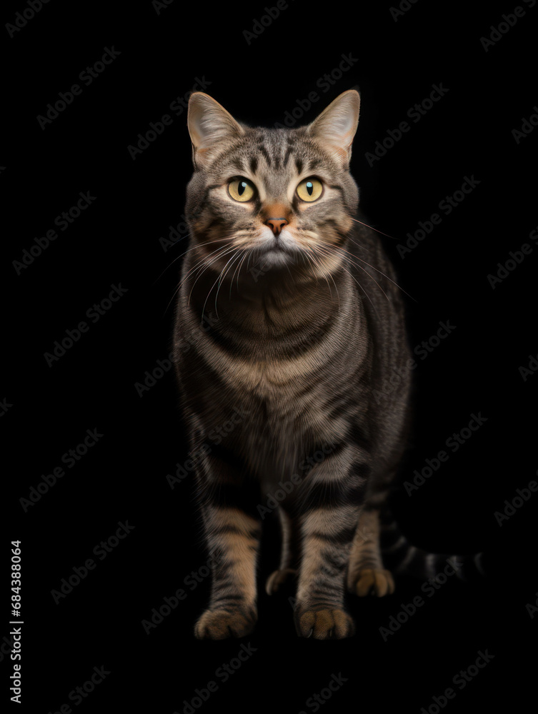 American Bobtail Cat Studio Shot Isolated on Clear Background, Generative AI American Bobtail Cat Studio Shot Isolated on Clear Background, Generative AI