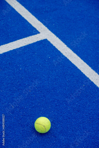 selective focus, a ball on a paddle tennis court. © Vic
