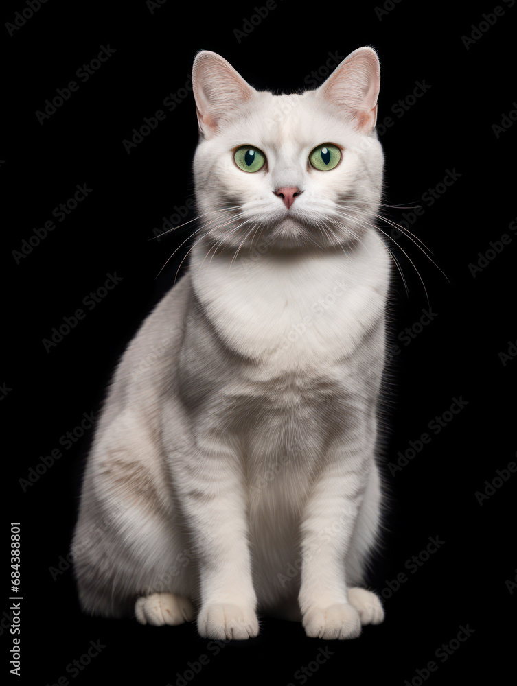 Burmilla Cat Studio Shot Isolated on Clear Background, Generative AI Burmilla Cat Studio Shot Isolated on Clear Background, Generative AI