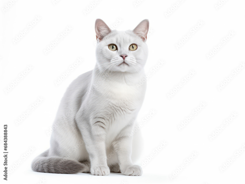 Burmilla Cat Studio Shot Isolated on Clear Background, Generative AI