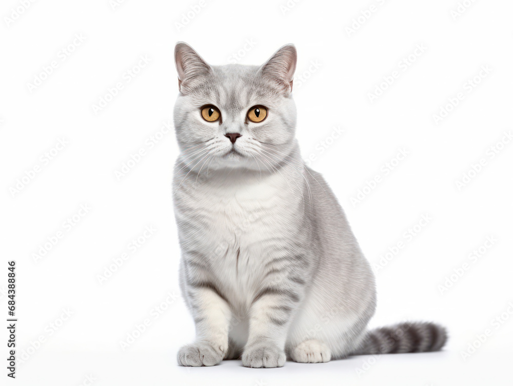 Obraz premium Burmilla Cat Studio Shot Isolated on Clear Background, Generative AI