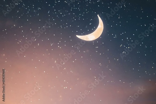Moonlit sky background, Moon night sky background, Night sky background