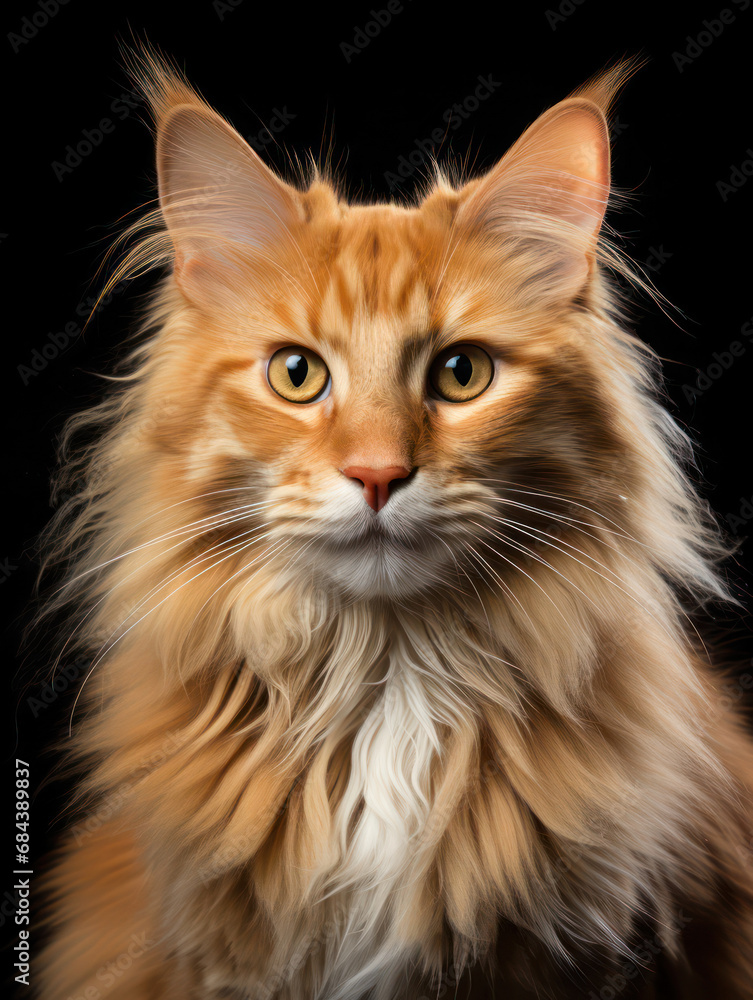 Laperm Cat Studio Shot Isolated on Clear Background, Generative AI Laperm Cat Studio Shot Isolated on Clear Background, Generative AI