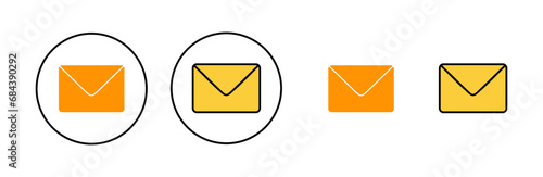 Mail icon set tor for web and mobile app. email sign and symbol. E-mail icon. Envelope icon