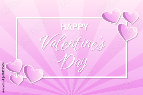 pink cute colorful valentine day love february hype cartoon style template background wallpaper design