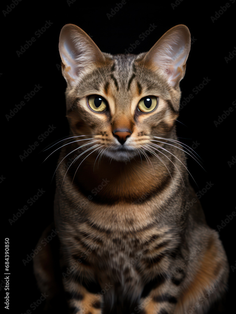Singapura Cat Studio Shot Isolated on Clear Background, Generative AI Singapura Cat Studio Shot Isolated on Clear Background, Generative AI