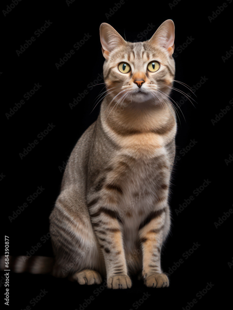 Singapura Cat Studio Shot Isolated on Clear Background, Generative AI Singapura Cat Studio Shot Isolated on Clear Background, Generative AI