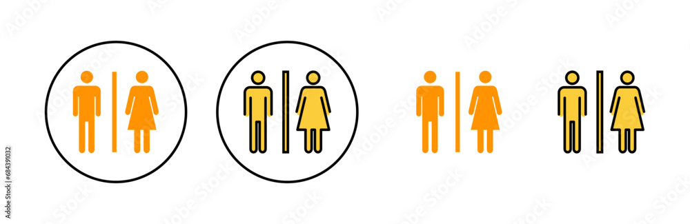 Toilet icon set for web and mobile app. Girls and boys restrooms sign and symbol. bathroom sign. wc, lavatory Toilet icon set for web and mobile app. Girls and boys restrooms sign and symbol. bathroom sign. wc, lavatory
