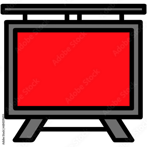 red blank board