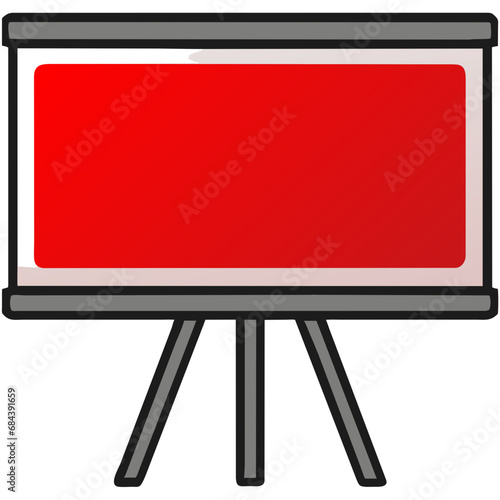 red blank board