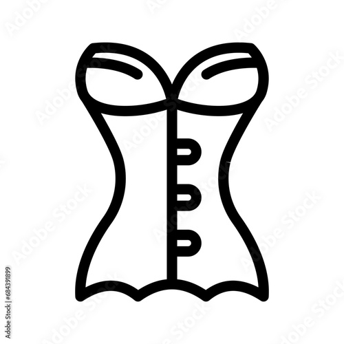 corset line icon illustration vector graphic. Simple element illustration vector graphic, suitable for app, websites, and presentations isolated on white background