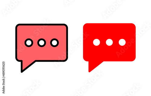 Chat icon set illustration. speech bubble sign and symbol. comment icon. message
