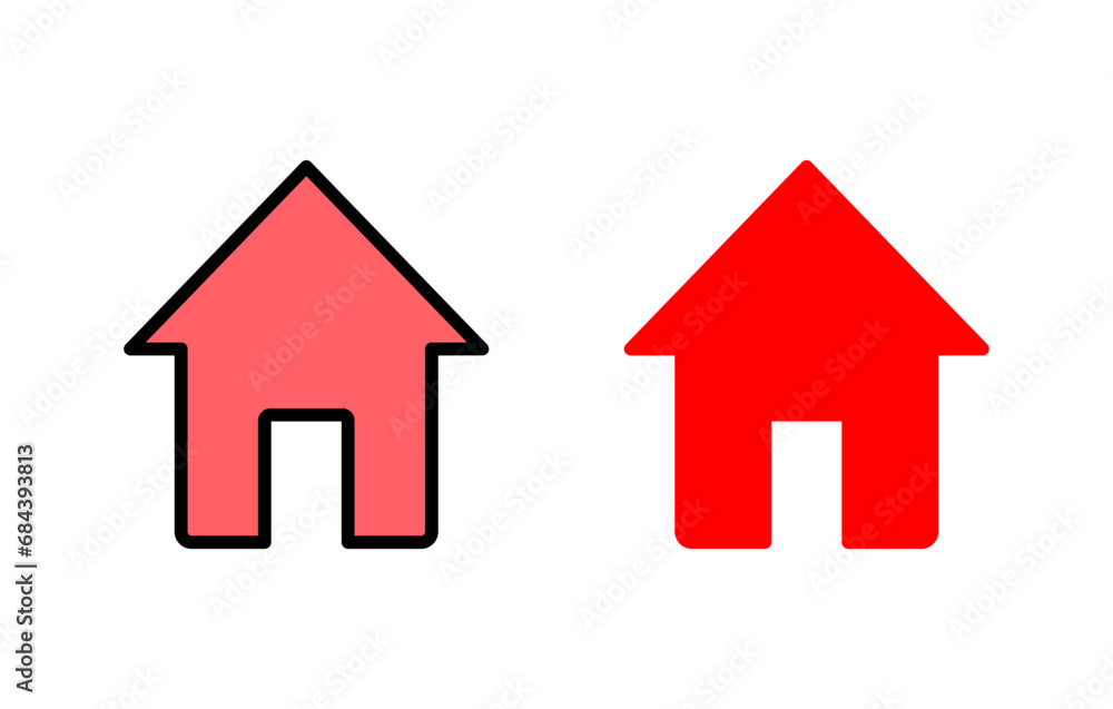Home icon set illustration. House sign and symbol Home icon set illustration. House sign and symbol