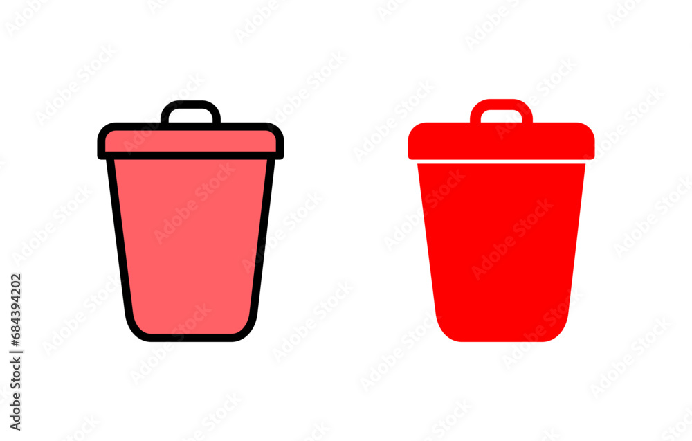Trash icon set illustration. trash can icon. delete sign and symbol. Trash icon set illustration. trash can icon. delete sign and symbol.