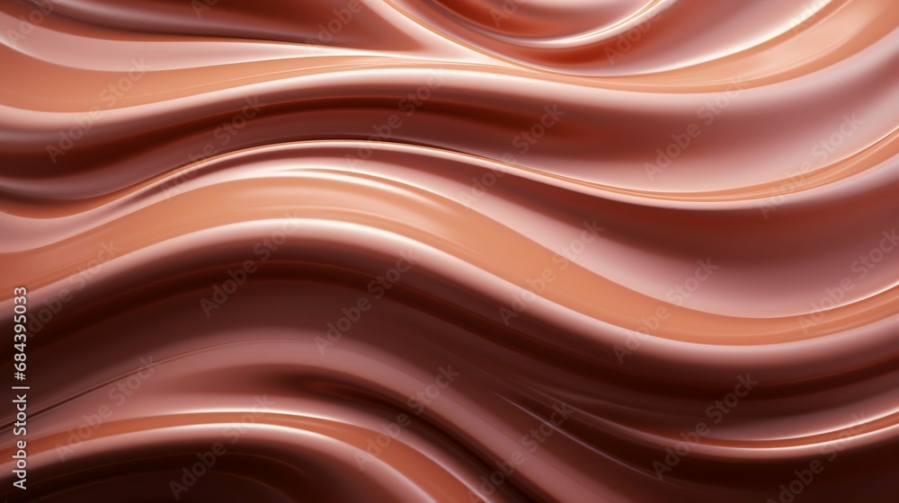 Smooth Chocolate Waves Texture. Generative ai Smooth Chocolate Waves Texture. Generative ai