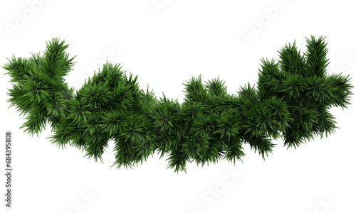 3d render of christmas branch for decoration christmas season.
