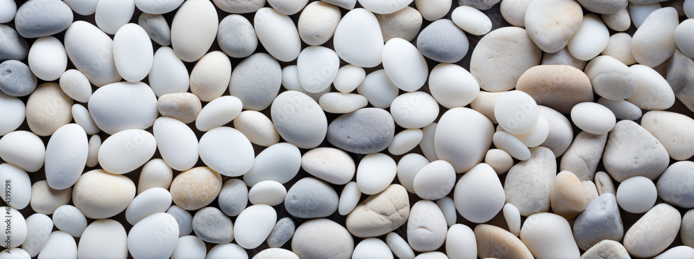 Assorted White Pebble Stones Array - Seamless Natural Stone Background Assorted White Pebble Stones Array - Seamless Natural Stone Background