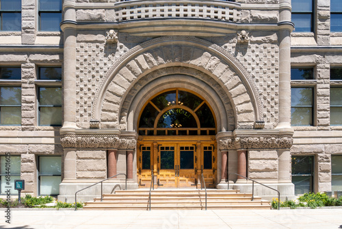 One of the entrances to Salt Lake City city hall in Salt Lake City, Utah, USA on June 21, 2023. photo
