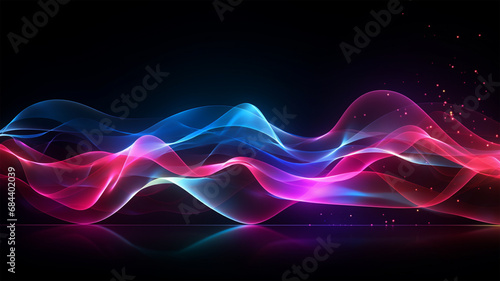 beautiful abstract wave technology background. generative ai