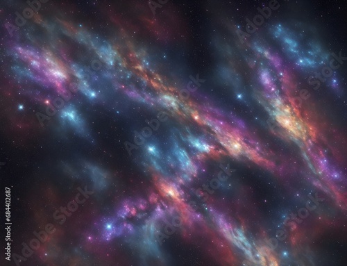 Gradient galaxy night sky with shining stars in deep universe scenery