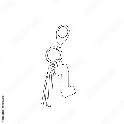 Illustration of the Letter Z key chain © Uchy
