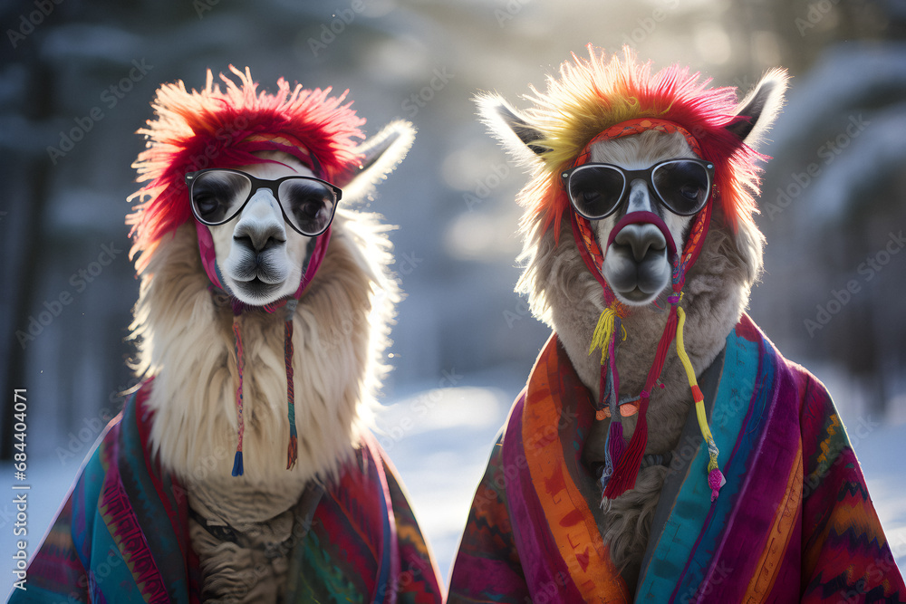 funny llamas, llama clothes, funny winter clothes animal