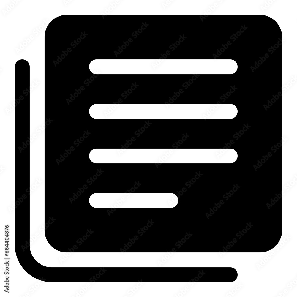 Menu list icon for document and navigation Menu list icon for document and navigation
