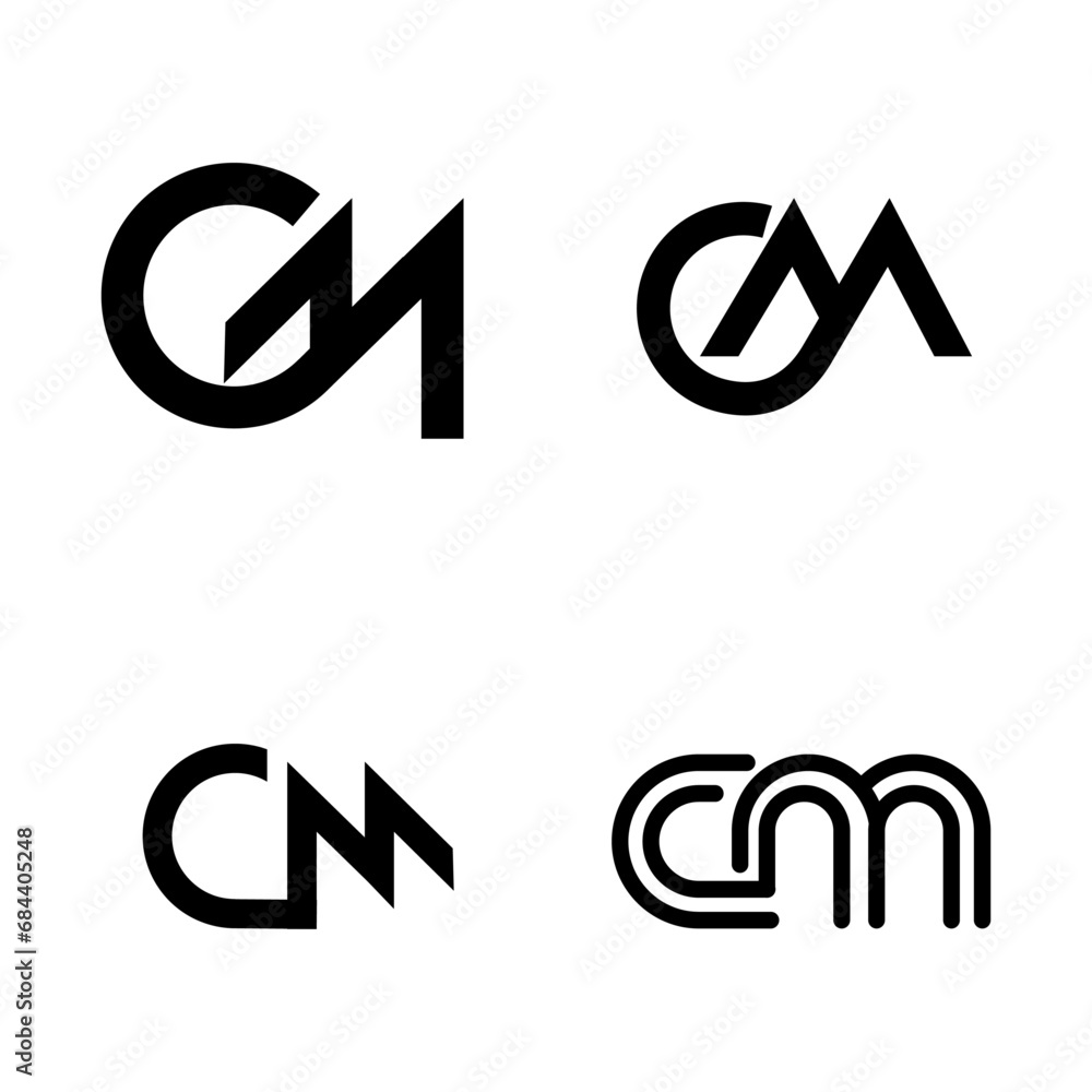 CM Monogram Letter logo icon design CM Monogram Letter logo icon design