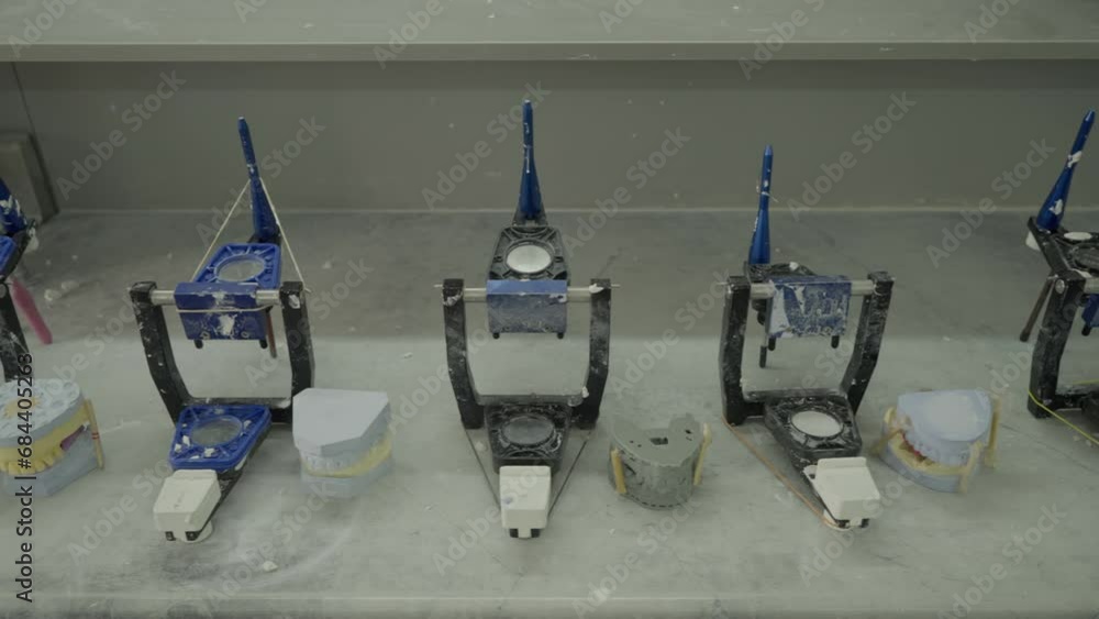 Using dental articulators tools for the manufacturing of artificial jaw