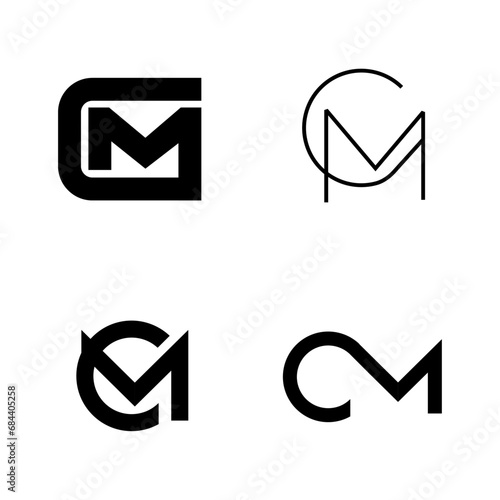 CM Monogram Letter logo icon design