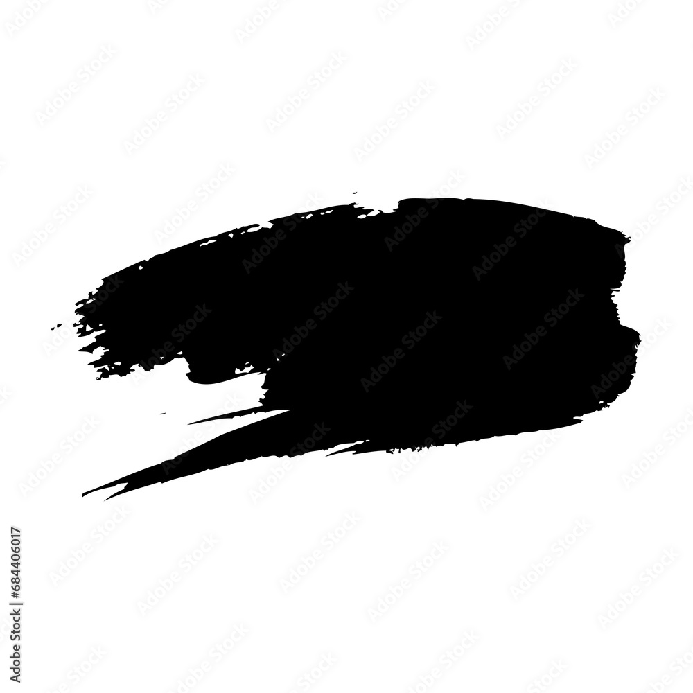 Free hand brush stroke black vector icon. Hand drawn grunge style isolated element