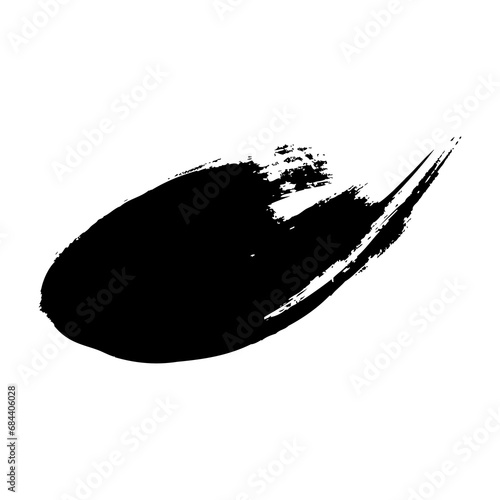 Free hand brush stroke black vector icon. Hand drawn grunge style isolated element