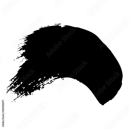 Free hand brush stroke black vector icon. Hand drawn grunge style isolated element