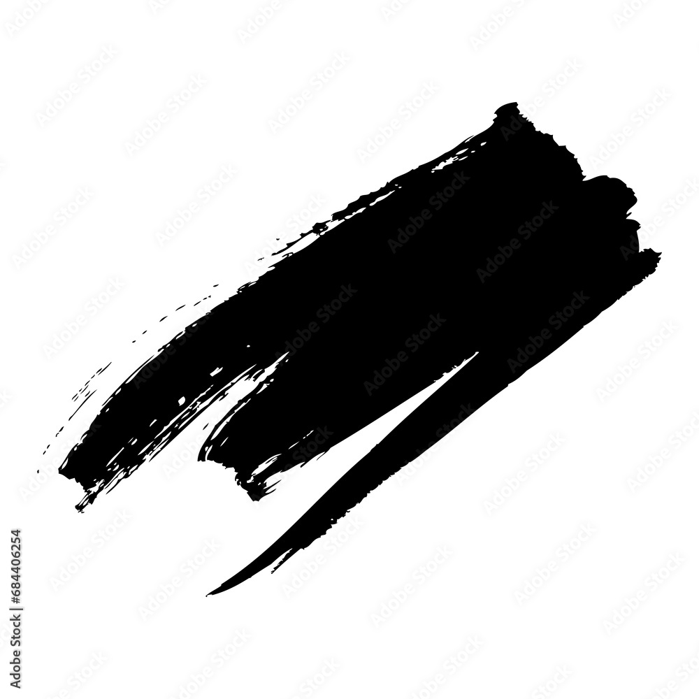 Free hand brush stroke black vector icon. Hand drawn grunge style isolated element