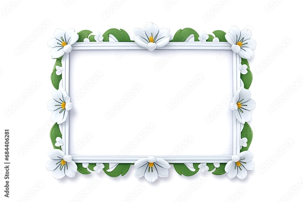 frame with flowers and leaves frame with flowers and leaves