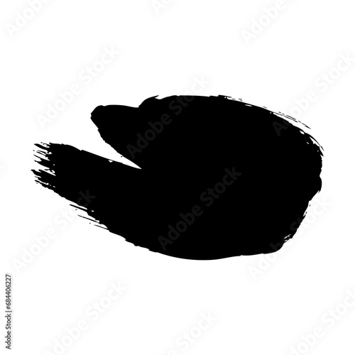 Free hand brush stroke black vector icon. Hand drawn grunge style isolated element