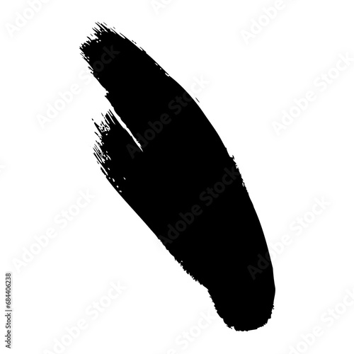 Free hand brush stroke black vector icon. Hand drawn grunge style isolated element
